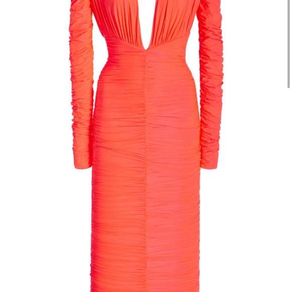 NWT Alex Perry Marin Ruched Lycra Midi Dress AU8/ US04 - Picture 2 of 6